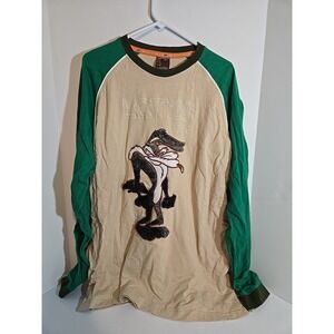 Vintage Lot 29 Luxe Wile E. Coyote Shirt Mens XXL Brown Faux Fur Looney Tunes